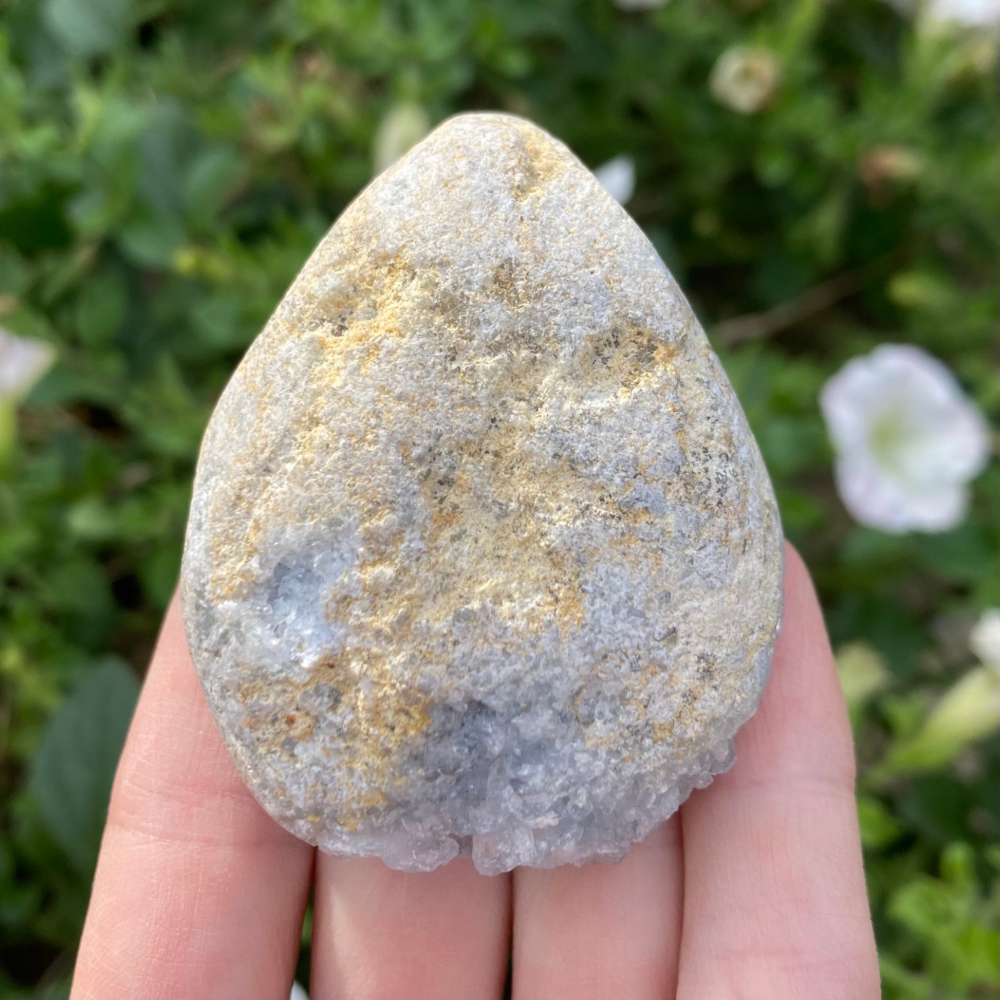 Back of celestite egg geode