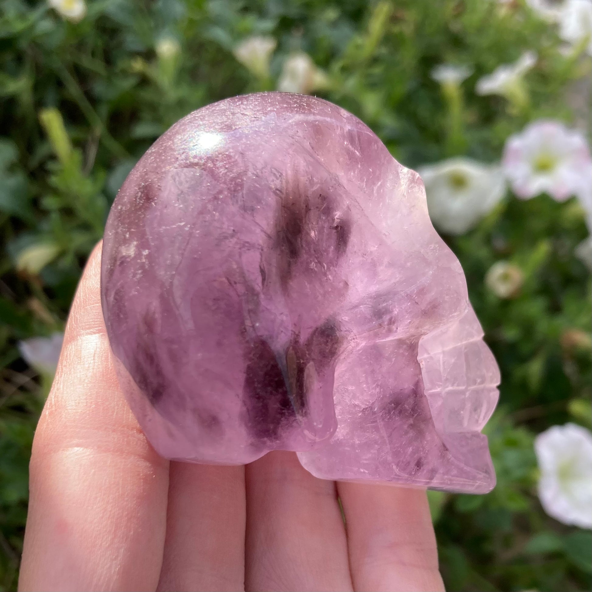 Back of amethyst crystal skull