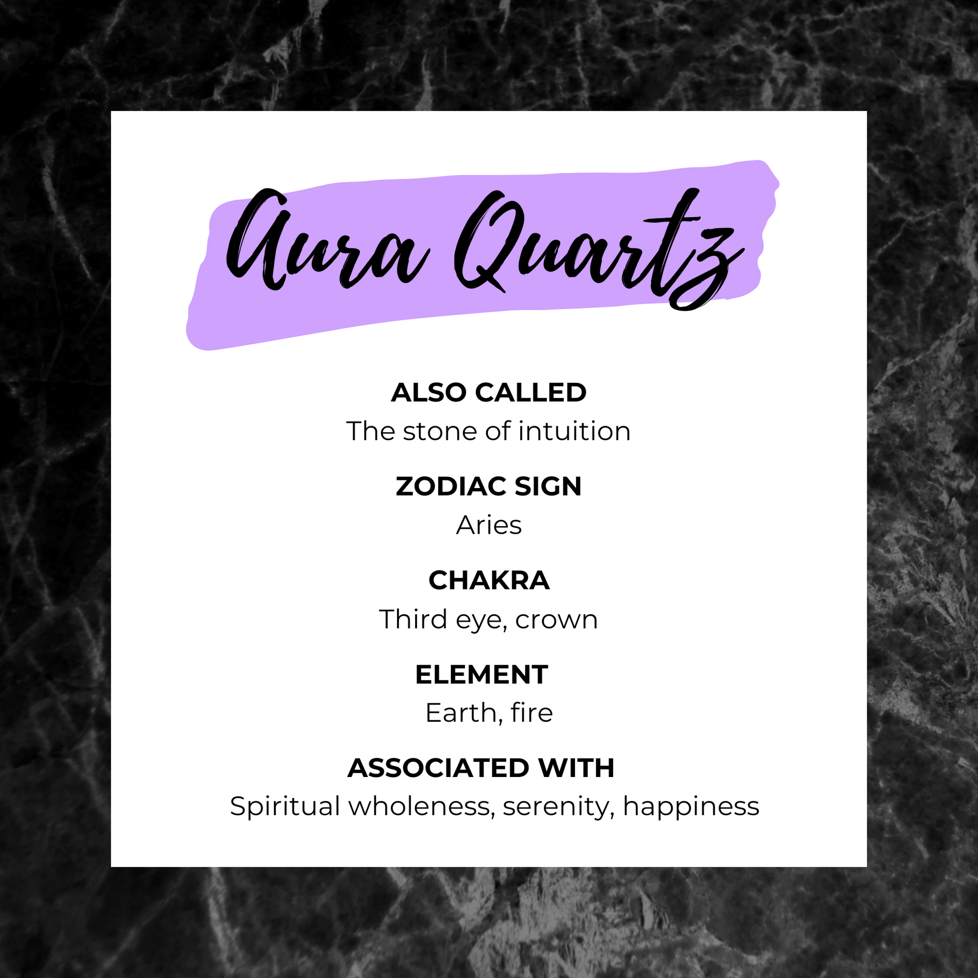 Lavender aura quartz crystal information