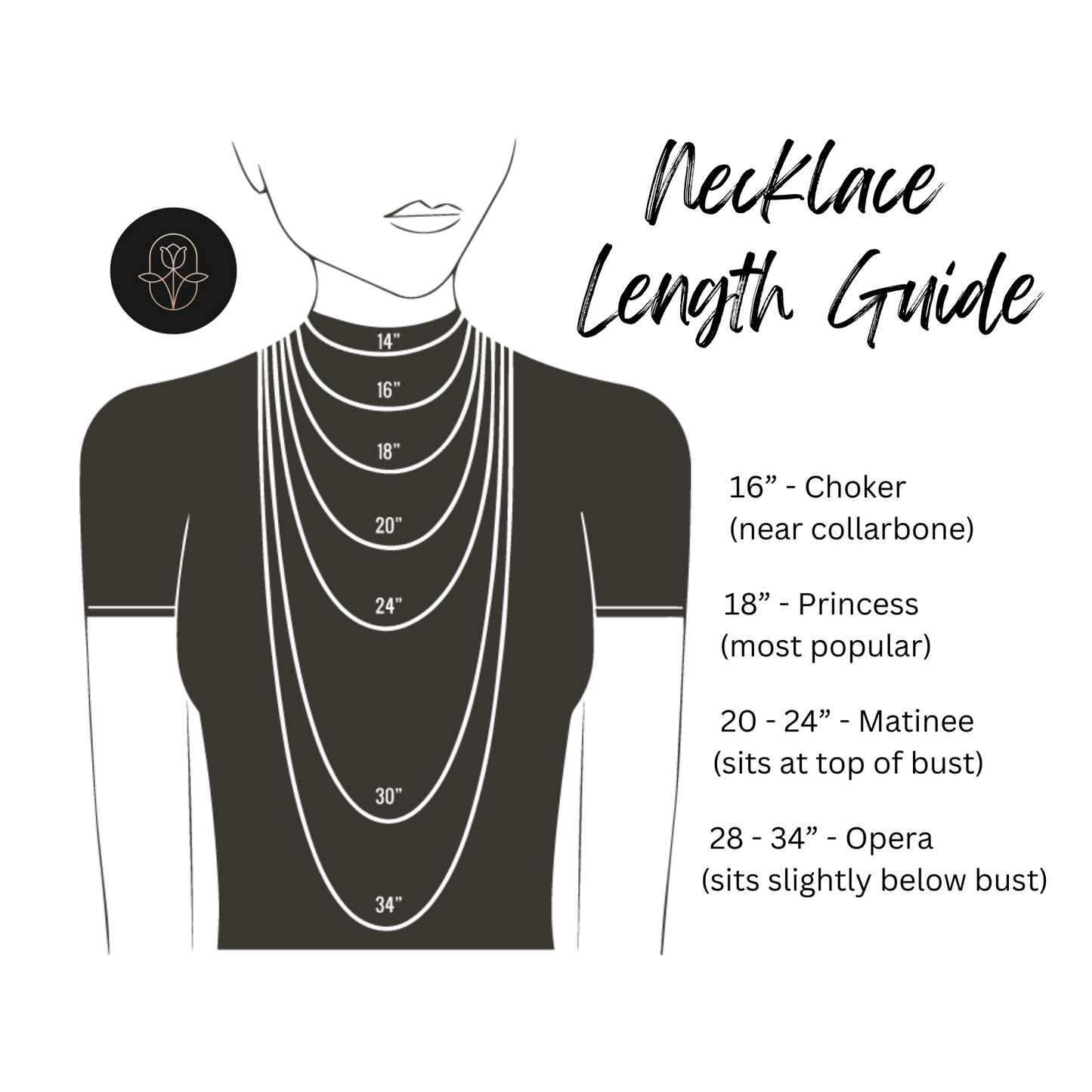 Necklace length guide