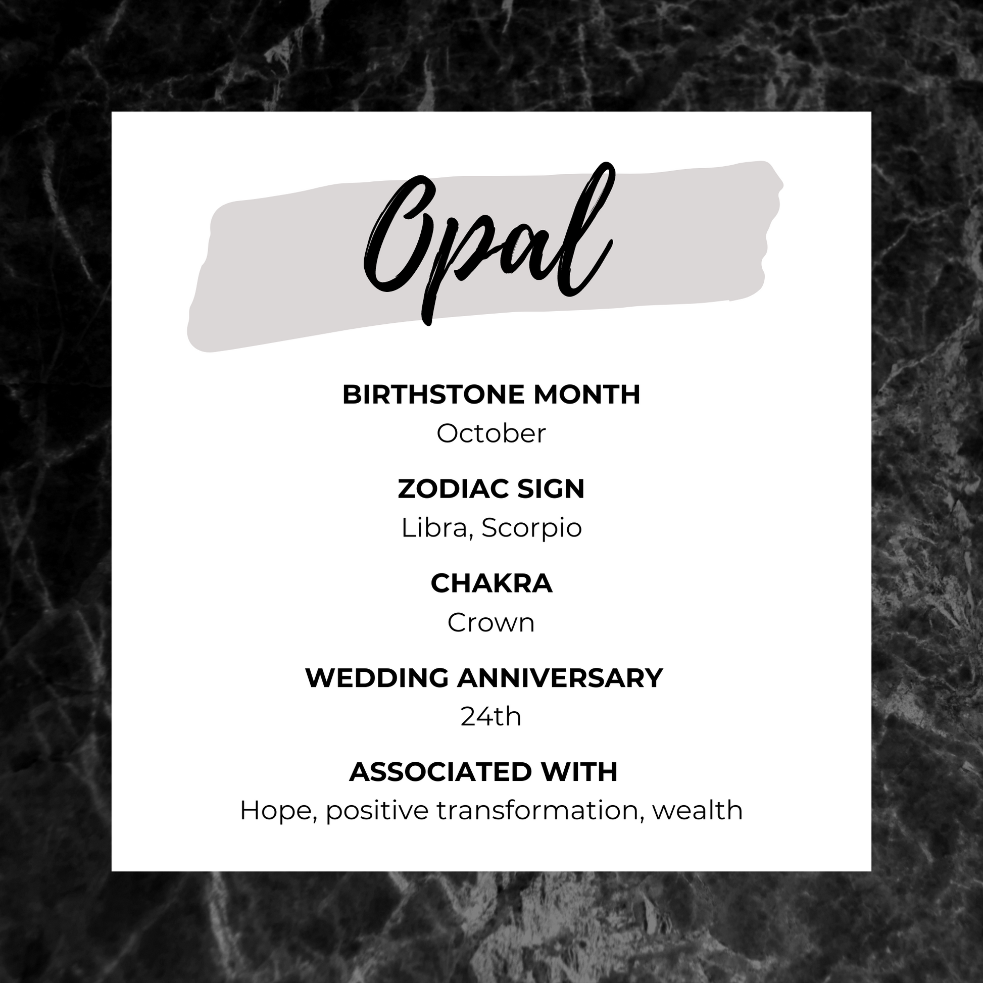 Opal crystal information