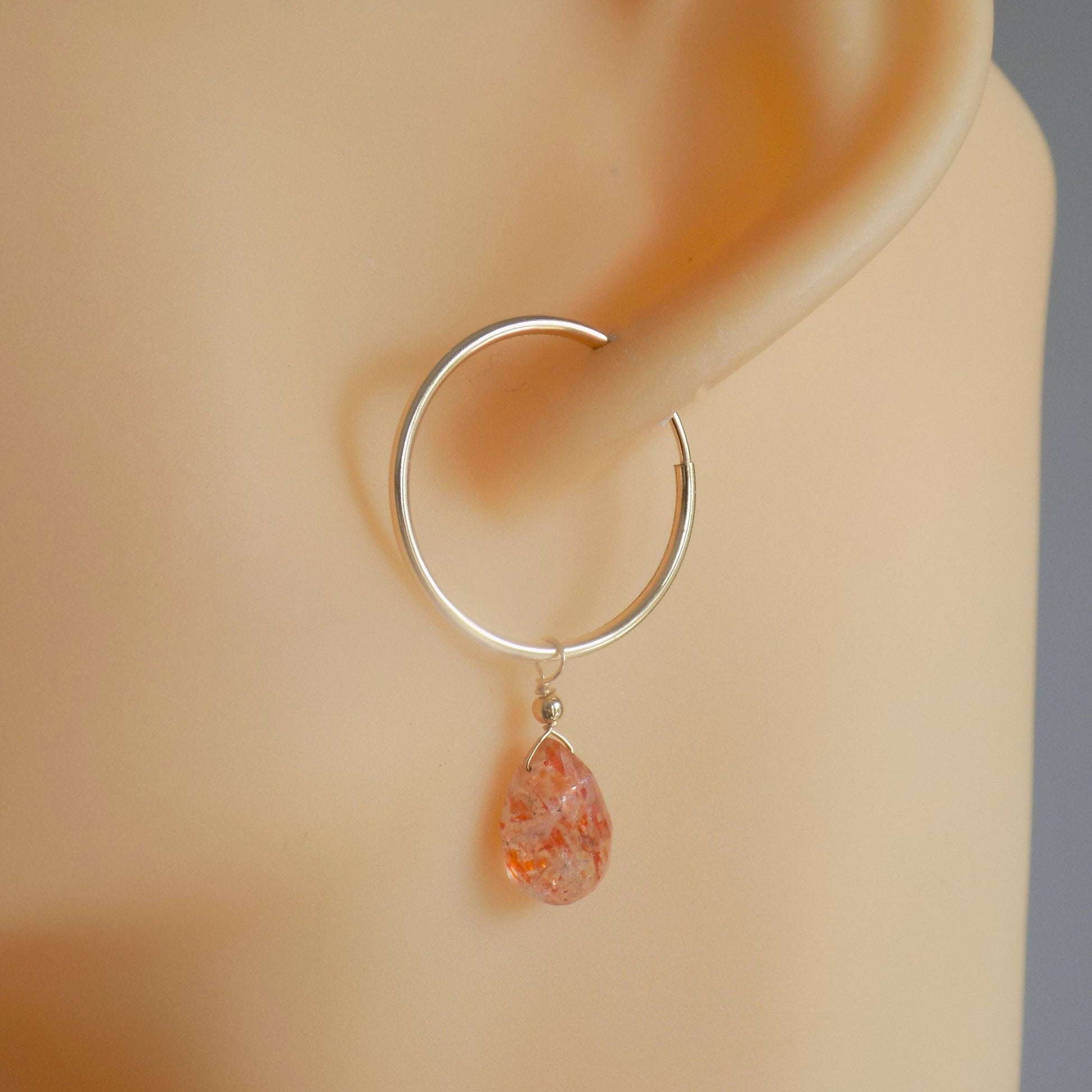 20mm sunstone hoop on model